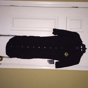 Black button down dress